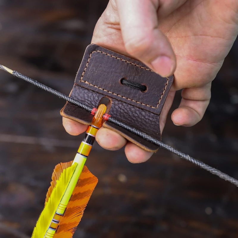 Shatterproof Archery Split Finger Archery Shooting Tab | Real Leather | Made in USA - Image 4